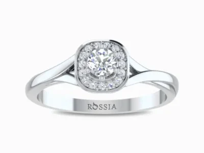 Gleaming-Lab-Grown-Diamond-Ring-White-Gold-Front-View