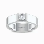 Glimmer-Lab-Grown-Solitaire-Men’s-Ring-White-Gold-Front-View