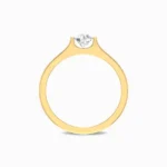 Glimmer-Lab-Grown-Solitaire-Men’s-Ring-Yellow-Gold-Basket-View