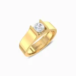 Glimmer-Lab-Grown-Solitaire-Men’s-Ring-Yellow-Gold-Side-View