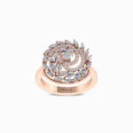 Glimmering-Frost-Sparkling-Lab-Diamond-Ring-Rose-Gold-Front-View