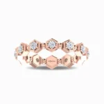 Hexad-Duple-Bling-Lab-Grown-Diamond-Band-Rose-Gold-Front-View