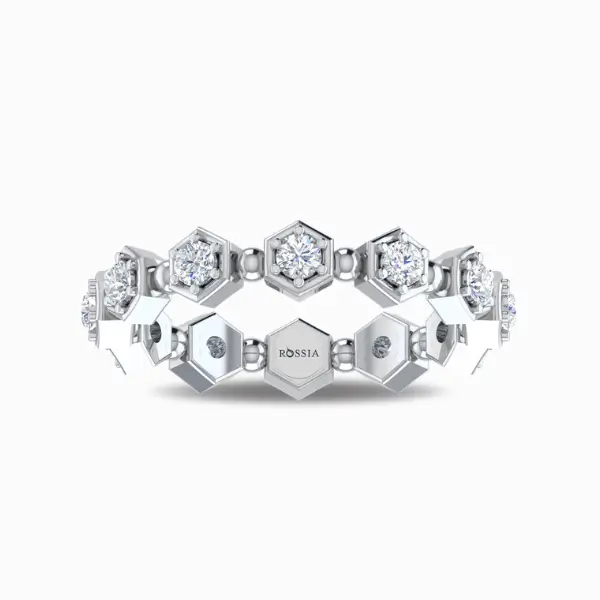 Hexad-Duple-Bling-Lab-Grown-Diamond-Band-White-Gold-Front-View Hexad-Duple-Bling-Lab-Grown-Diamond-Band-White-Gold-Front-View