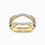 Lab-Grown-Diamond-Twist-Guard-Wrap-Ring-Yellow-Gold-Front-View