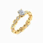 Lavanya-Lab-Grown-Solitaire-Ring-Yellow-Gold-Side-View