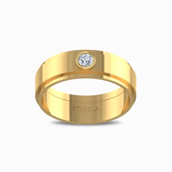 Liam-Lab-Grown-Diamond-Ring-For-Men-Yellow-Gold-Front-View Liam Lab Grown Diamond Ring For Men