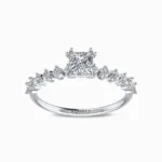 Lily-Gallery-Princess-Cut-Lab-Grown-Solitaire-Ring-White-Gold-Front-View