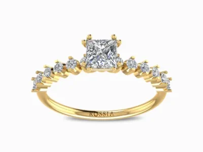 Lily-Gallery-Princess-Cut-Lab-Grown-Solitaire-Ring-Yellow-Gold-Front-View