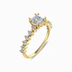 Lily-Gallery-Princess-Cut-Lab-Grown-Solitaire-Ring-Yellow-Gold-Side-View