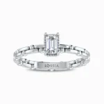Lunaria-Emerald-Cut-Lab-Grown-Diamond-Promise-Ring-White-Gold-Front-View