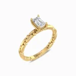 Lunaria-Emerald-Cut-Lab-Grown-Diamond-Promise-Ring-Yellow-Gold-Side-View