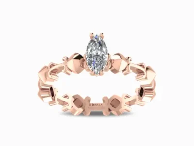 Lustre-Marquise-Cut-Lab-Grown-Solitaire-Ring-Rose-Gold-Front-View