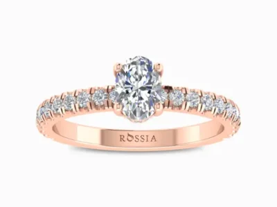 Magnificent Oval Cut Lab Grown Solitaire Ring