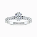 Magnificent-Oval-Cut-Lab-Grown-Solitaire-Ring-White-Gold-Front-View
