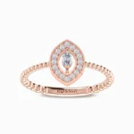 Marquise-Lab-Grown-Diamond-Halo-Ring-Rose-Gold-Front-View