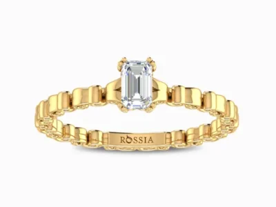 Nerine-Emerald-Cut-Lab-Grown-Diamond-Promise-Ring-Yellow-Gold-Front-View