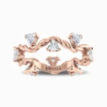 Ornate-Lab-Grown-Diamond-Wedding-Band-Rose-Gold-Front-View
