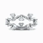 Ornate-Lab-Grown-Diamond-Wedding-Band-White-Gold-Front-View