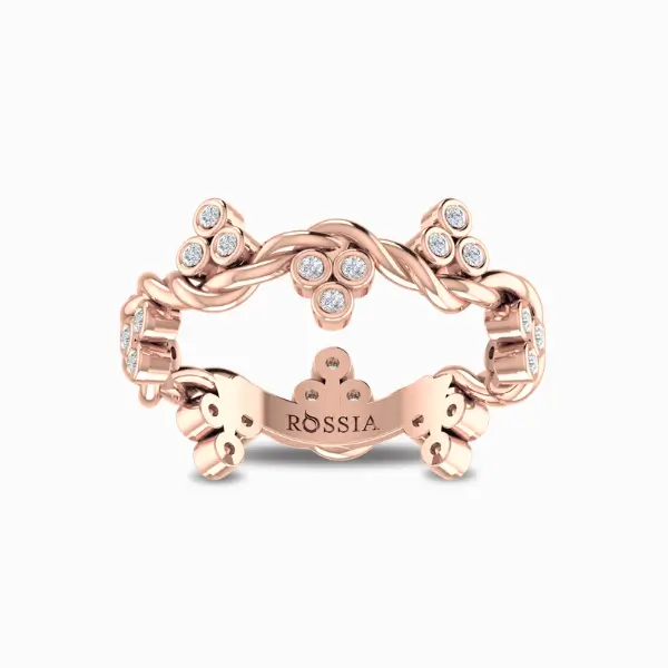 Osier-Berry-Bling-Lab-Grown-Diamond-Wedding-Band-Rose-Gold-Front-View Osier Berry Bling Lab Grown Diamond Wedding Band