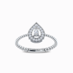 Pear-Halo-Lab-Grown-Diamond-Ring-Whte-Gold-Front-View