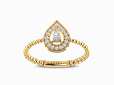 Pear Halo Lab Grown Diamond Ring