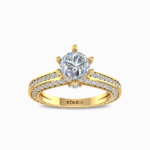 Pellucid-Clover-Lab-Grown-Diamond-Engagement-Ring-Yellow-Gold-Front-View