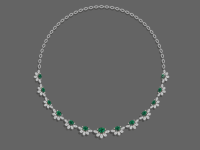 Celestia Verde Diamond Necklace