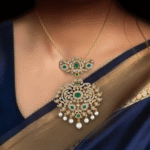 emerald-royale-filigree-diamond-necklace-model-shoot