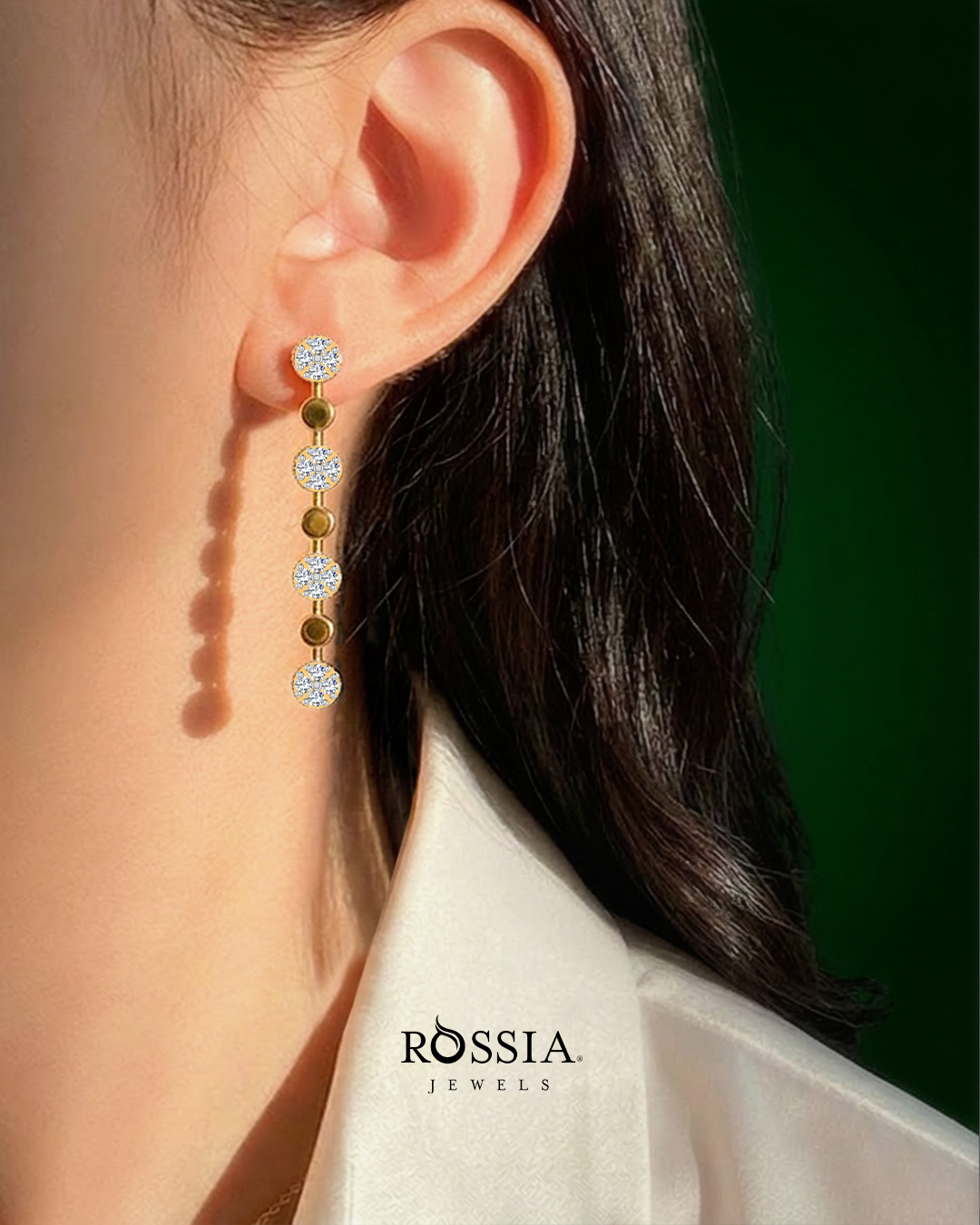 Statement Drop Diamond Earrings MS