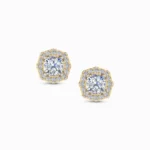 Regal Carnation Cushion Cut Lab Diamond Earring Studs
