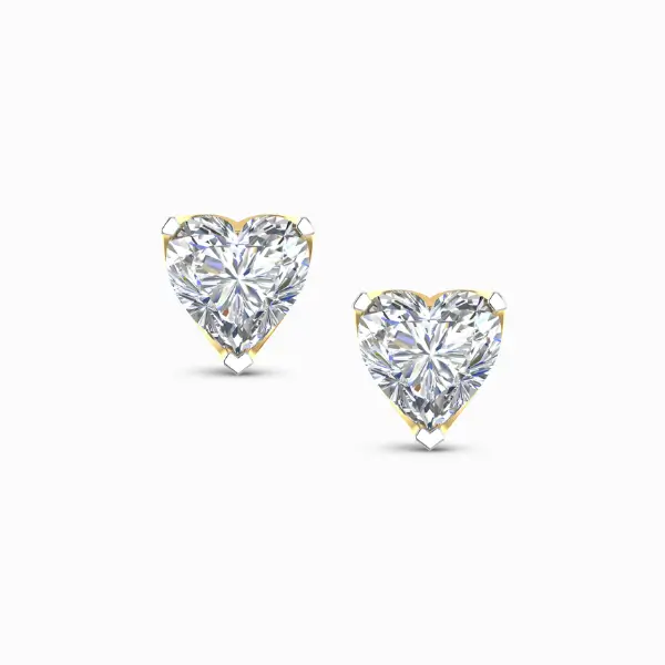 Regal Twilight Heart Shaped Lab Diamond Earring Studs Regal Twilight Heart Shaped Lab Diamond Earring Studs