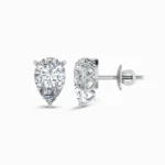 Aurora’s Brilliance Pear Cut Lab Diamond Earring Studs