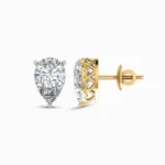 Aurora’s Brilliance Pear Cut Lab Diamond Earring Studs