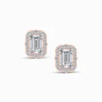 Aurora’s Dusk Emerald Cut Lab Diamond Earring Studs
