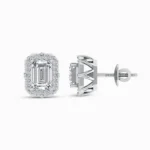 Aurora’s Dusk Emerald Cut Lab Diamond Earring Studs