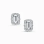 Aurora’s Dusk Emerald Cut Lab Diamond Earring Studs