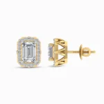 Aurora’s Dusk Emerald Cut Lab Diamond Earring Studs