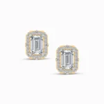 Aurora’s Dusk Emerald Cut Lab Diamond Earring Studs