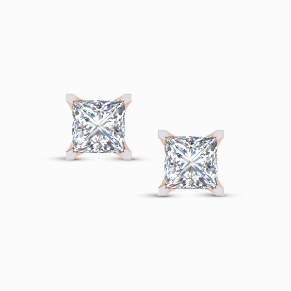 Aurora’s Mirage Princess Cut Lab Diamond Earring Studs Aurora’s Mirage Princess Cut Lab Diamond Earring Studs