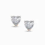 Celestial Ember Heart Shaped Lab Diamond Earring Studs