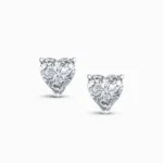 Celestial Ember Heart Shaped Lab Diamond Earring Studs