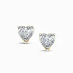 Celestial Ember Heart Shaped Lab Diamond Earring Studs