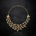 Golden Leaf Cascade Necklace