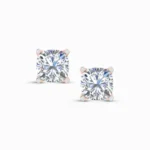 Opal Starburst Cushion Cut Lab Diamond Earring Studs