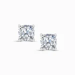 Opal Starburst Cushion Cut Lab Diamond Earring Studs