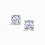 Opal Starburst Cushion Cut Lab Diamond Earring Studs