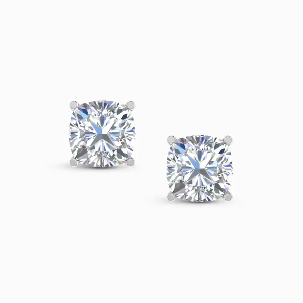 Radiant Halo Cushion Cut Lab Diamond Earring Studs Radiant Halo Cushion Cut Lab Diamond Earring Studs