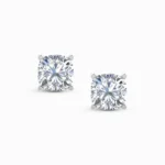 Radiant Halo Cushion Cut Lab Diamond Earring Studs