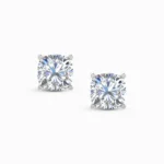 Radiant Halo Cushion Cut Lab Diamond Earring Studs