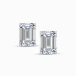 Regal Spectrum Emerald Cut Lab Diamond Earring Studs